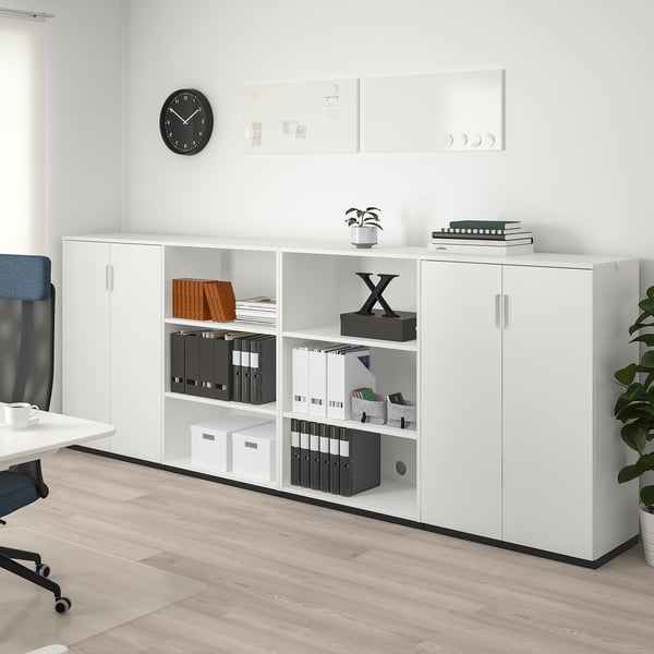 GALANT storage combination, white, 320x120 cm