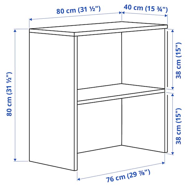 GALANT - Add-on unit, white, 80x80 cm