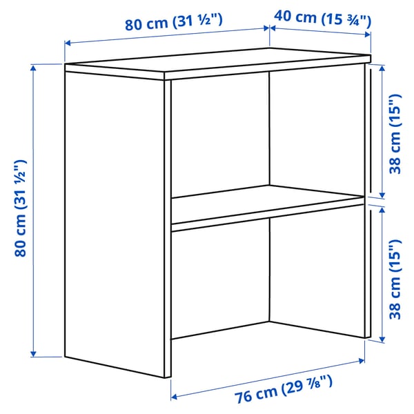 GALANT add-on unit, white, 80x80 cm