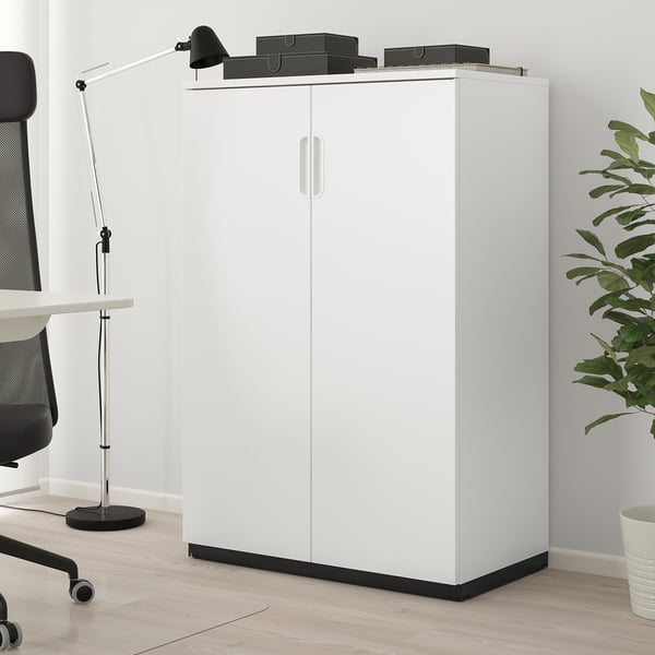 GALANT cabinet with doors, white, 80x120 cm