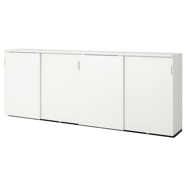 GALANT storage combination w sliding doors, white, 320x120 cm