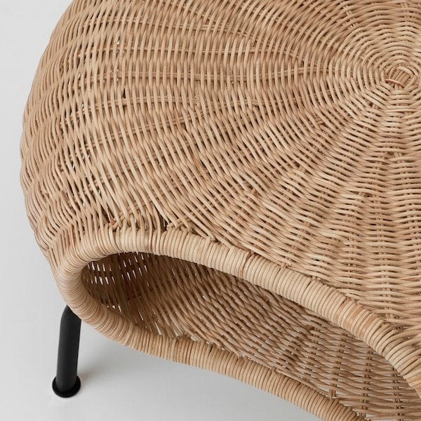 Ikea GAMLEHULT - Footstool with storage, rattan/anthracite