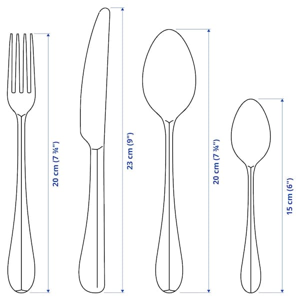Ikea GAMMAN - 24-piece cutlery set, stainless steel