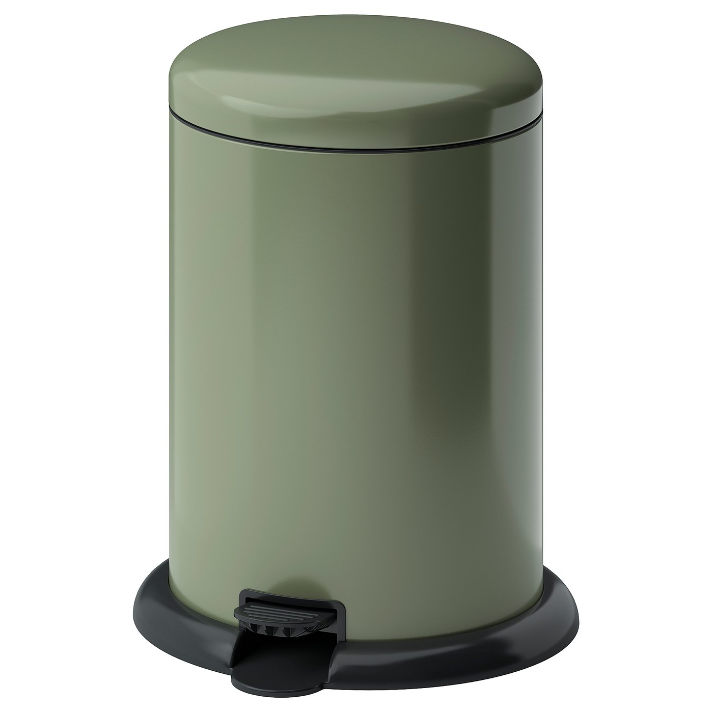 GÅNGSKYFFEL pedal bin, grey-green, 18 l