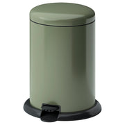 GÅNGSKYFFEL pedal bin, grey-green, 18 l
