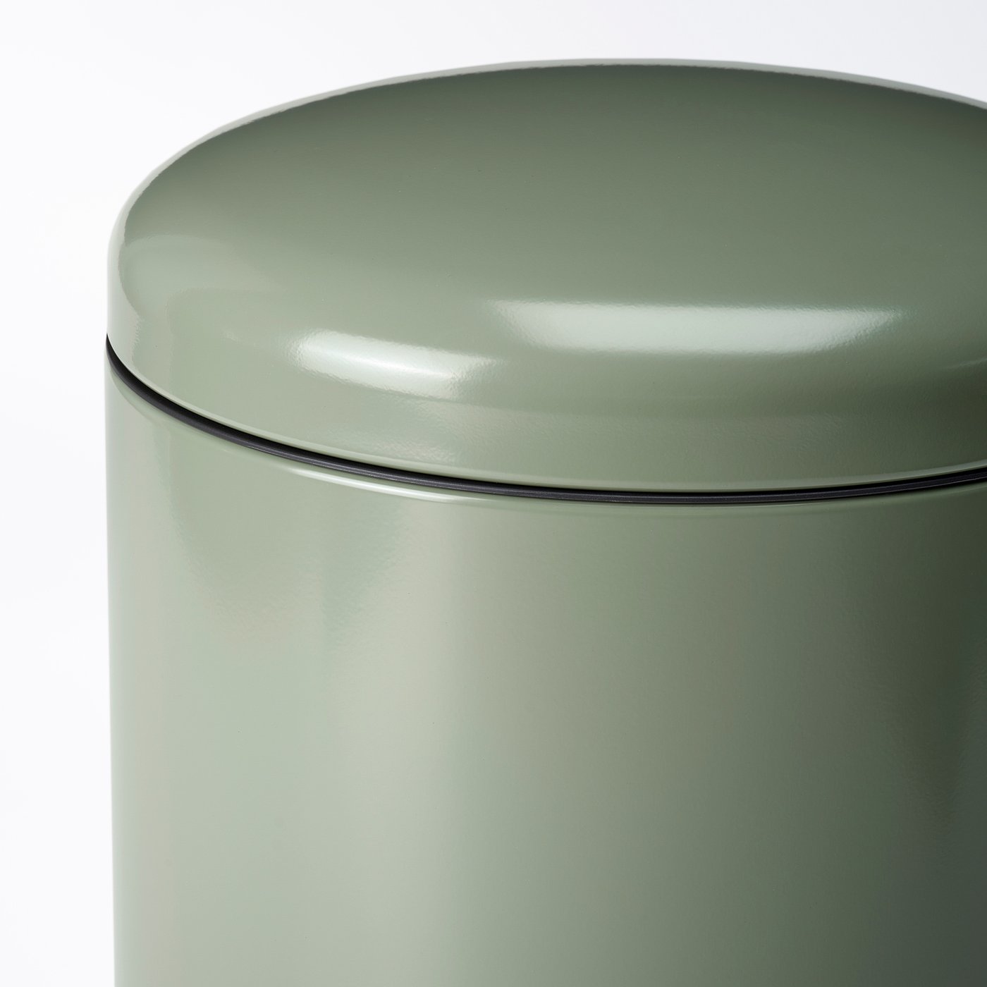 GÅNGSKYFFEL pedal bin, grey-green, 9 l