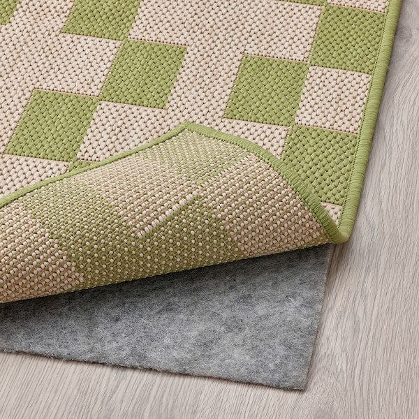 Ikea GÅNGSTIG - Kitchen carpet, flatweave green/dirty white,45x120 cm