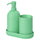 GANSJÖN - Bath set, 3 pieces, light green