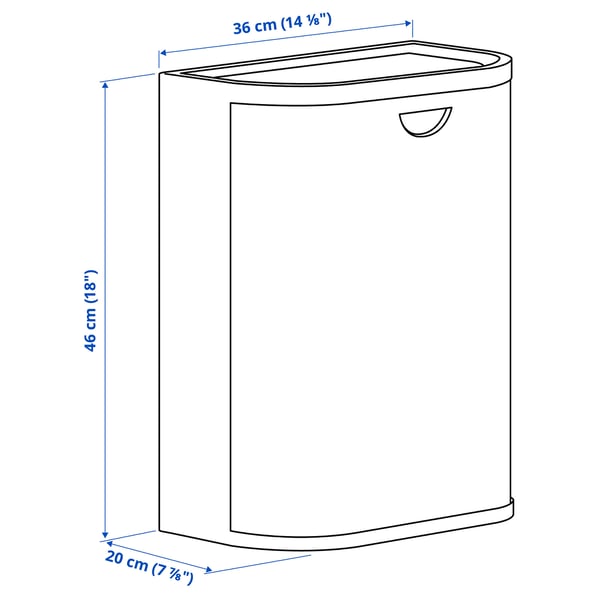 GÅRDSBUTIK bin with lid, grey-beige, 21 l