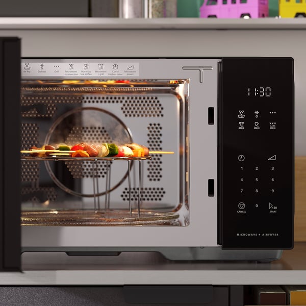 GÅTEBO microwave oven, air fry function IKEA 500/black, 49.5x29.2x43.6 cm