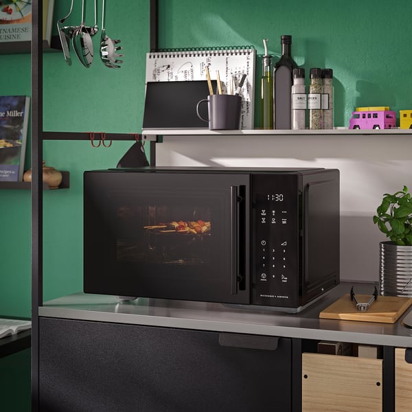 GÅTEBO microwave oven, air fry function IKEA 500/black, 49.5x29.2x43.6 cm
