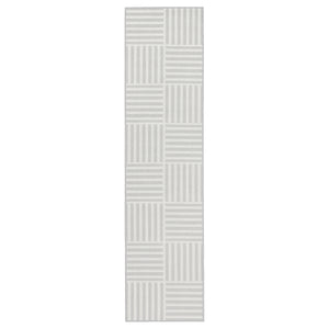 GATUSEKTION kitchen mat, grey/check, 45x180 cm
