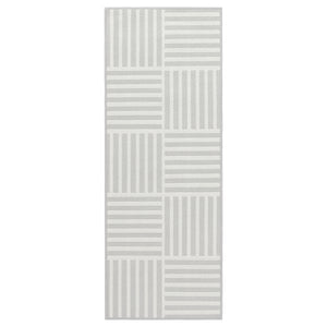 GATUSEKTION kitchen mat, grey/check, 45x120 cm