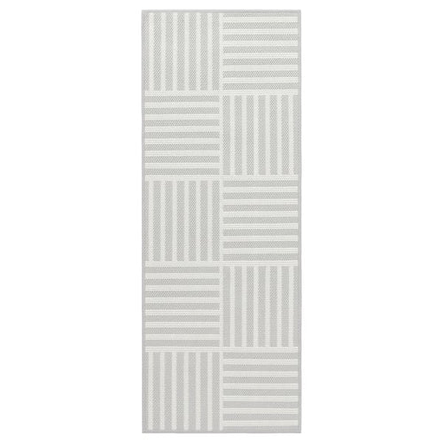 GATUSEKTION - Kitchen carpet, grey/checked,45x120 cm