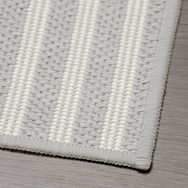 GATUSEKTION kitchen mat, grey/check, 45x180 cm
