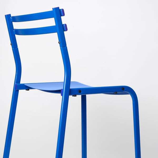 GENESÖN - GENESÖN Chair, metal/blue