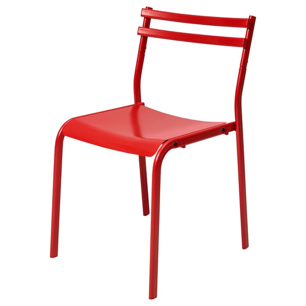 GENESÖN - GENESÖN Chair, metal/red