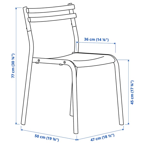 GENESÖN - GENESÖN Chair, metal/red