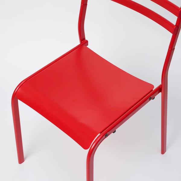 GENESÖN - GENESÖN Chair, metal/red