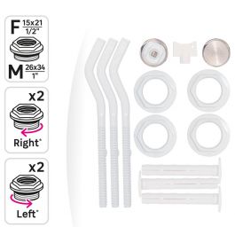 1/2" ACCESSORY KIT FOR ALUMINIUM RADIATORS COLOUR WHITE