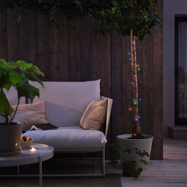 GETKÅL LED lighting, adjustable battery/outdoor color, 4.5m
