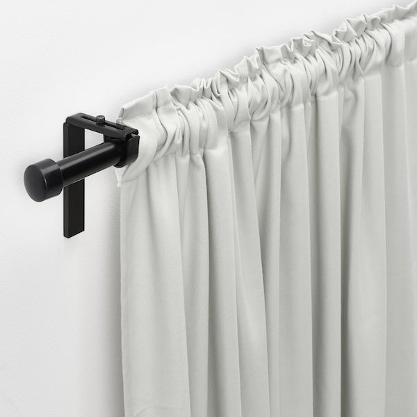 GINSTMOTT curtains, 1 pair, white/with heading tape, 145x300 cm