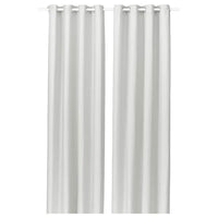 GINSTMOTT curtains, 1 pair, white/with eyelets, 145x300 cm