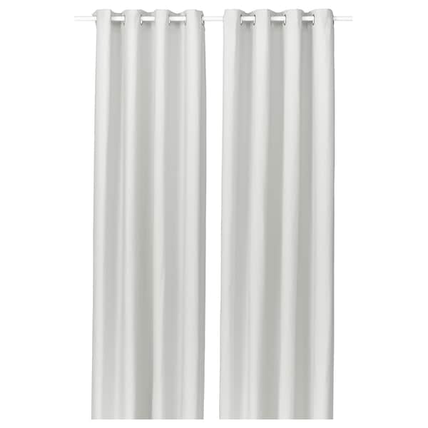 GINSTMOTT curtains, 1 pair, white/with eyelets, 145x300 cm