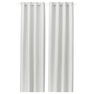 GINSTMOTT curtains, 1 pair, white/with eyelets, 145x300 cm
