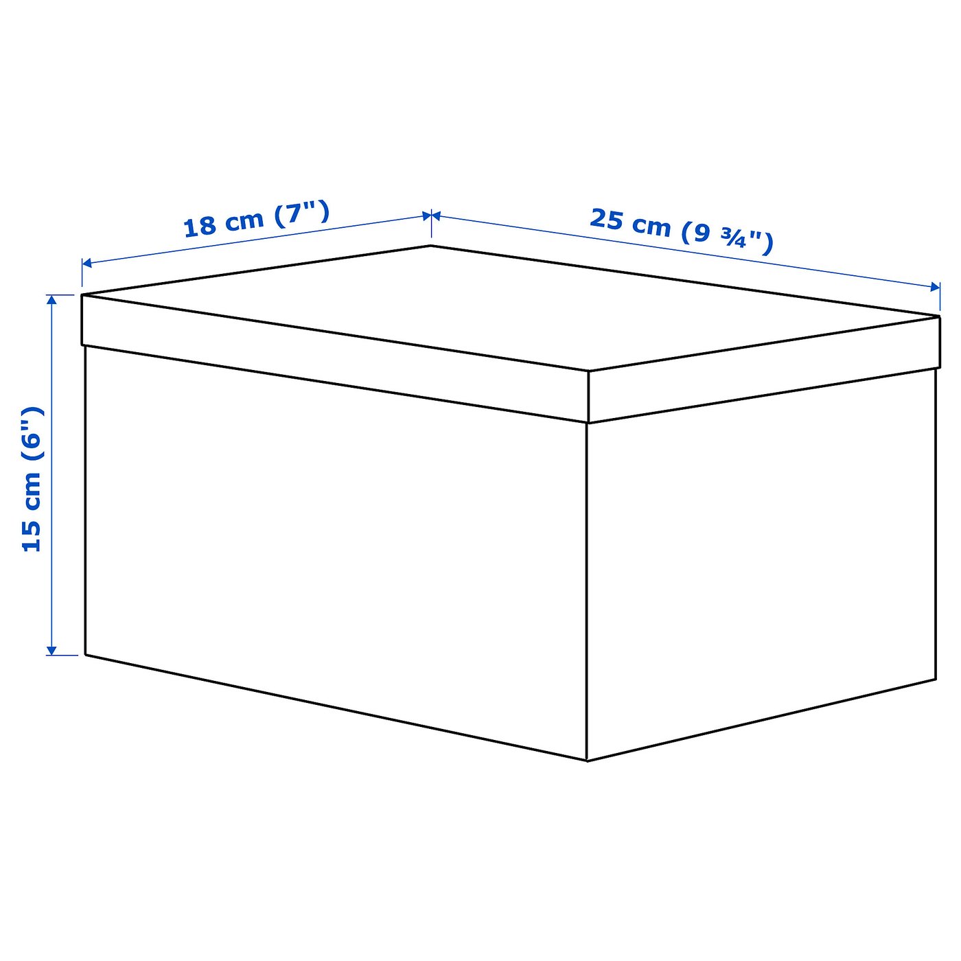 GJÄTTA storage box with lid, velvet light grey, 18x25x15 cm