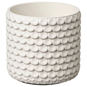 GLACIÄRBJÖRN plant pot, white, 12 cm