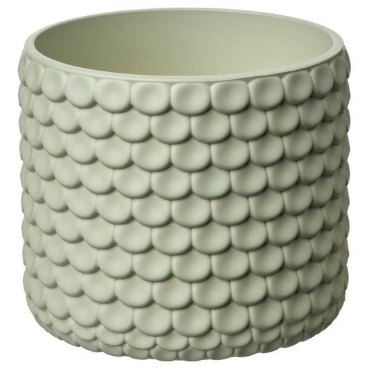 GLACIÄRBJÖRN plant pot, light green, 9 cm