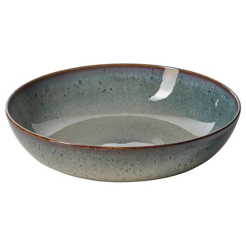 GLADELIG - GLADELIG Serving bowl, beige-green, 30 cm