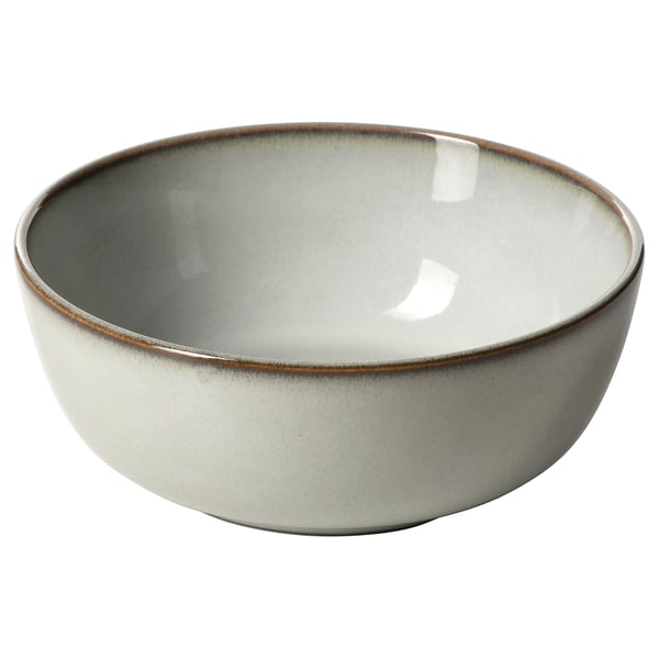 GLADELIG - Bowl, grey,14 cm