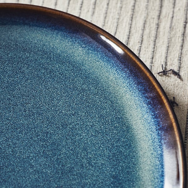 GLADELIG plate, blue, 25 cm