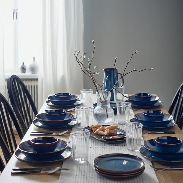 GLADELIG - GLADELIG Deep plate, blue, 21 cm
