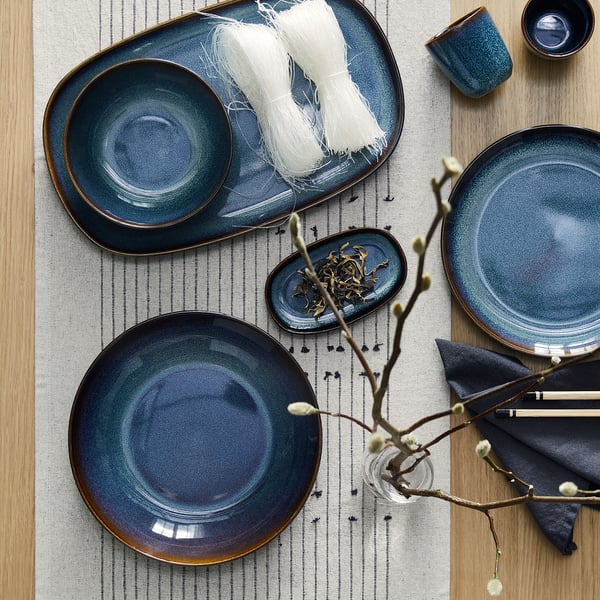 GLADELIG - GLADELIG Deep plate, blue, 21 cm