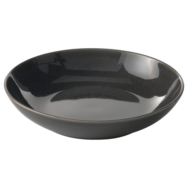 GLADELIG - GLADELIG Deep plate, dark grey, 21 cm