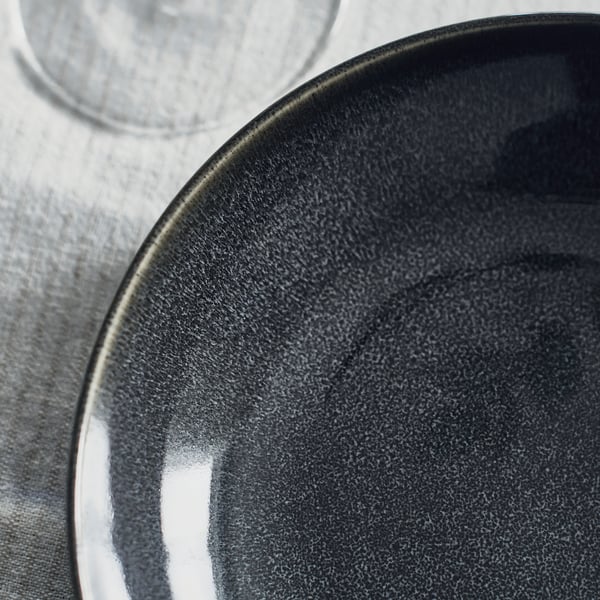 GLADELIG - GLADELIG Deep plate, dark grey, 21 cm