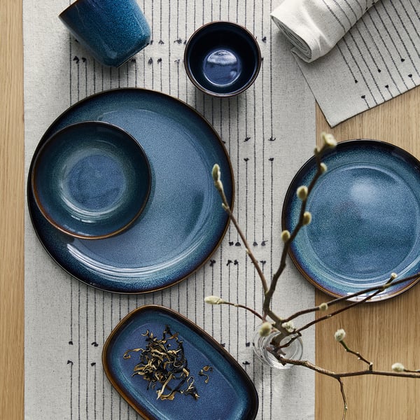 GLADELIG side plate, blue, 20 cm