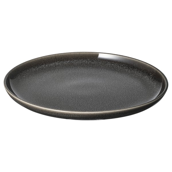GLADELIG - GLADELIG Side plate, dark grey, 20 cm