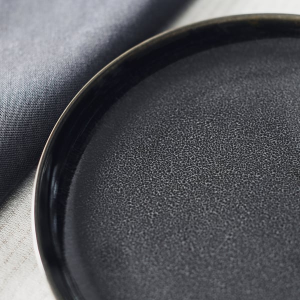 GLADELIG - GLADELIG Side plate, dark grey, 20 cm