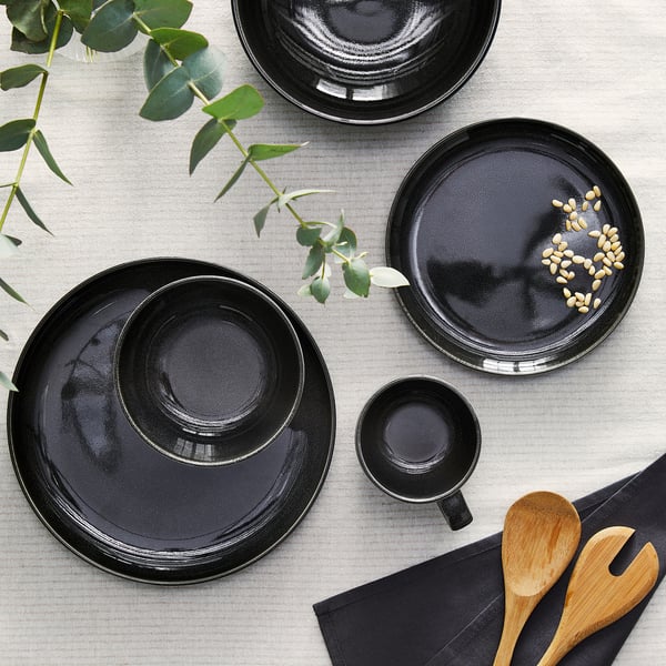 GLADELIG side plate, dark grey, 20 cm