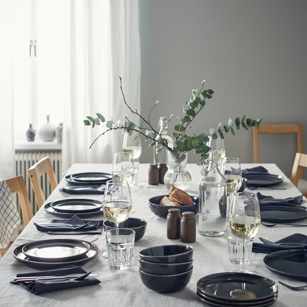 GLADELIG side plate, dark grey, 20 cm