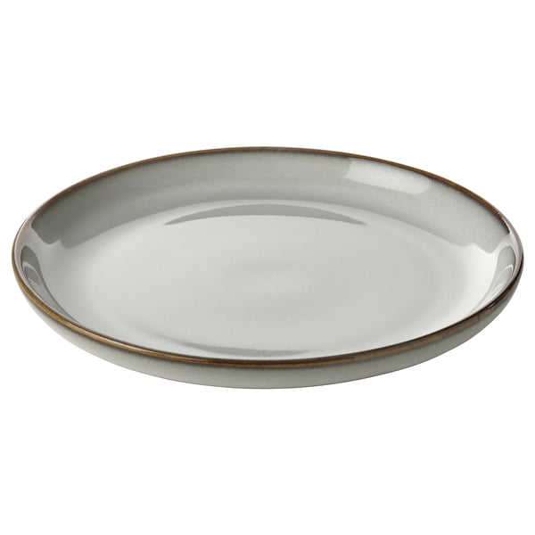 GLADELIG - GLADELIG Side plate, grey, 20 cm