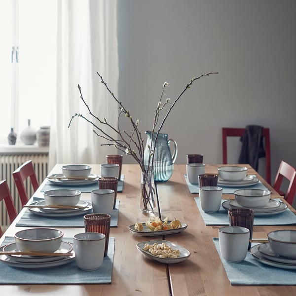 GLADELIG - GLADELIG Side plate, grey, 20 cm