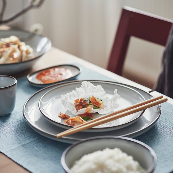 GLADELIG side plate, grey, 20 cm