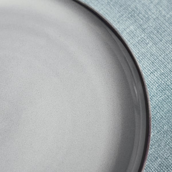 GLADELIG plate, grey, 25 cm