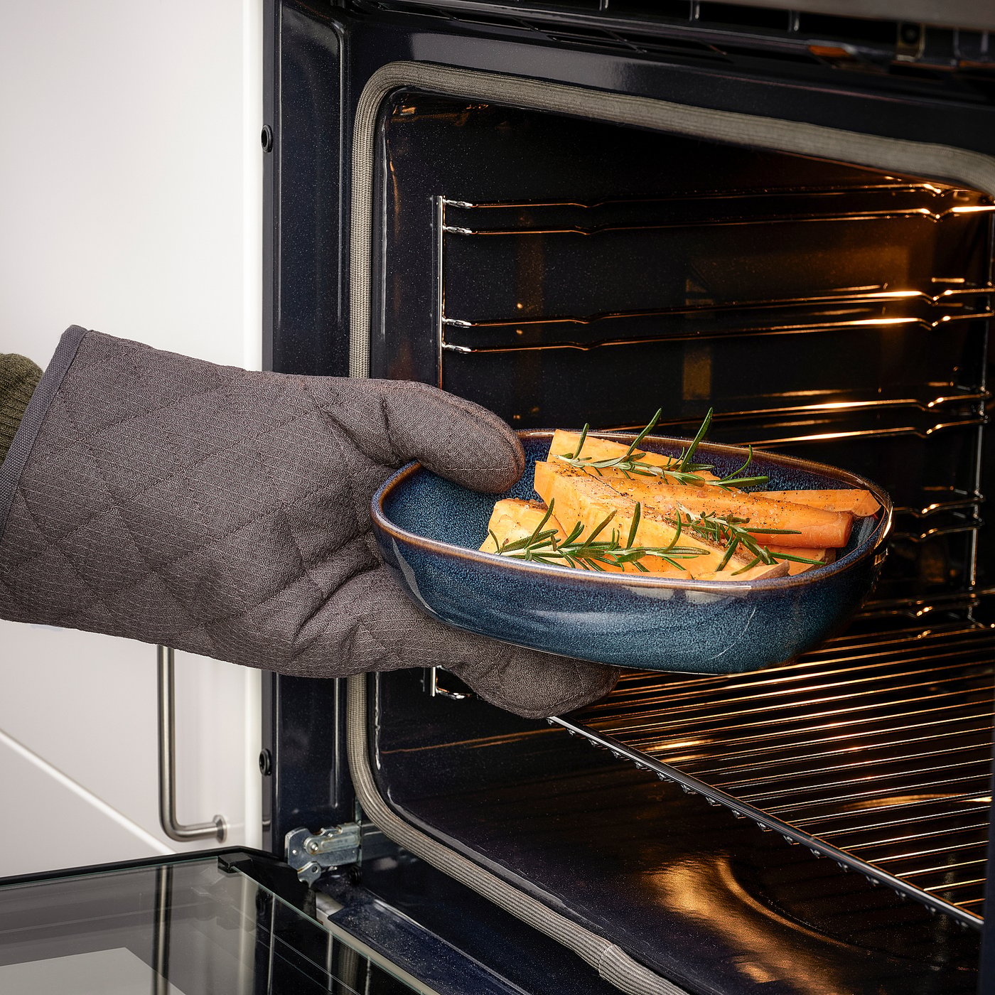 GLADELIG oven dish, set of 2, blue