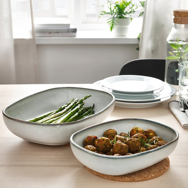 GLADELIG - GLADELIG Oven dish, set of 2, grey